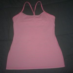 LULULEMON HOT PINK STRIPE TANK TOP